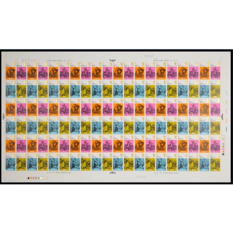 SG824 5d 1970 Literary Anniversaries Full Sheet NO DOT UNMOUNTED MINT MNH