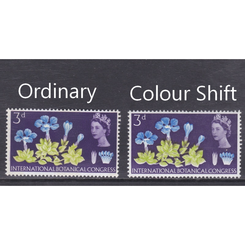 1964 sg655 Botanical congress 3d Blue shift  UNMOUNTED MINT [SN]