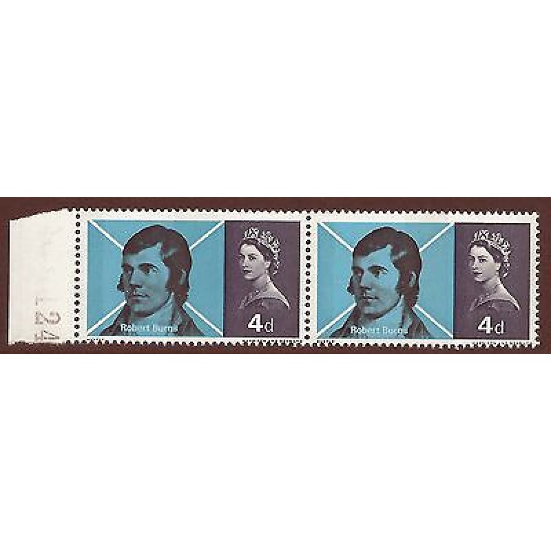 1966 Burns 4d (Phos) Listed Variety - Narrow Band Left - MNH