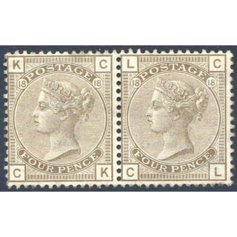 SG160 4d Grey Brown Plate 18 Pair