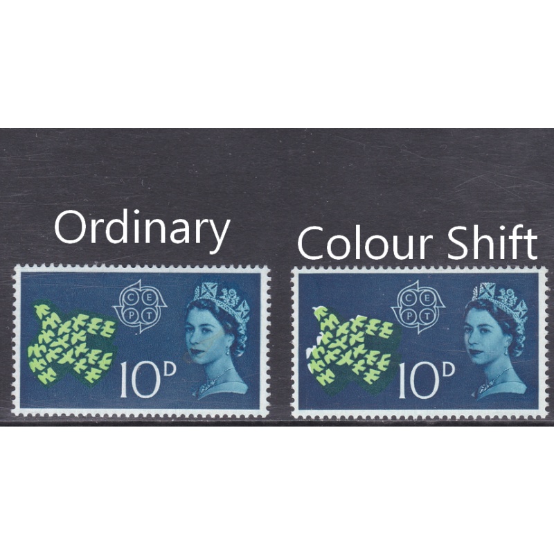 sg628 1961 4d CEPT Shift of green to right  UNMOUNTED MINT [SN]