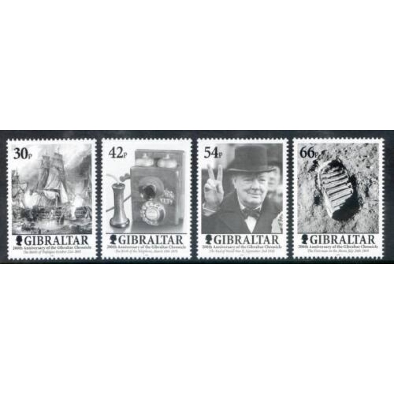 2001 Gibraltar Chronicle Set SG978 981 Unmounted Mint