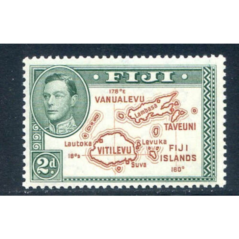 Fiji 2d Brown  Green SG254 Mounted Mint