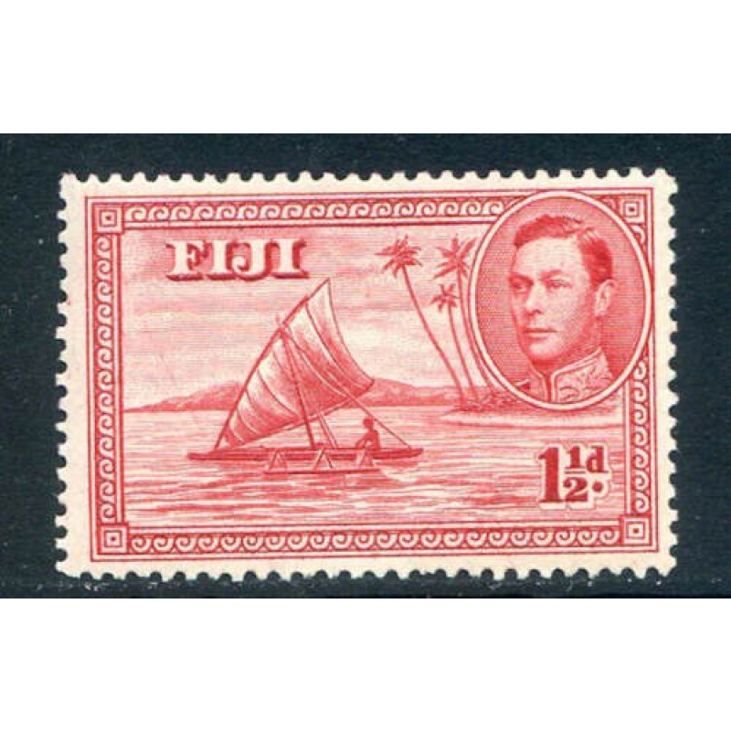 Fiji 1 1 2d Deep Carmine SG252a Mounted Mint