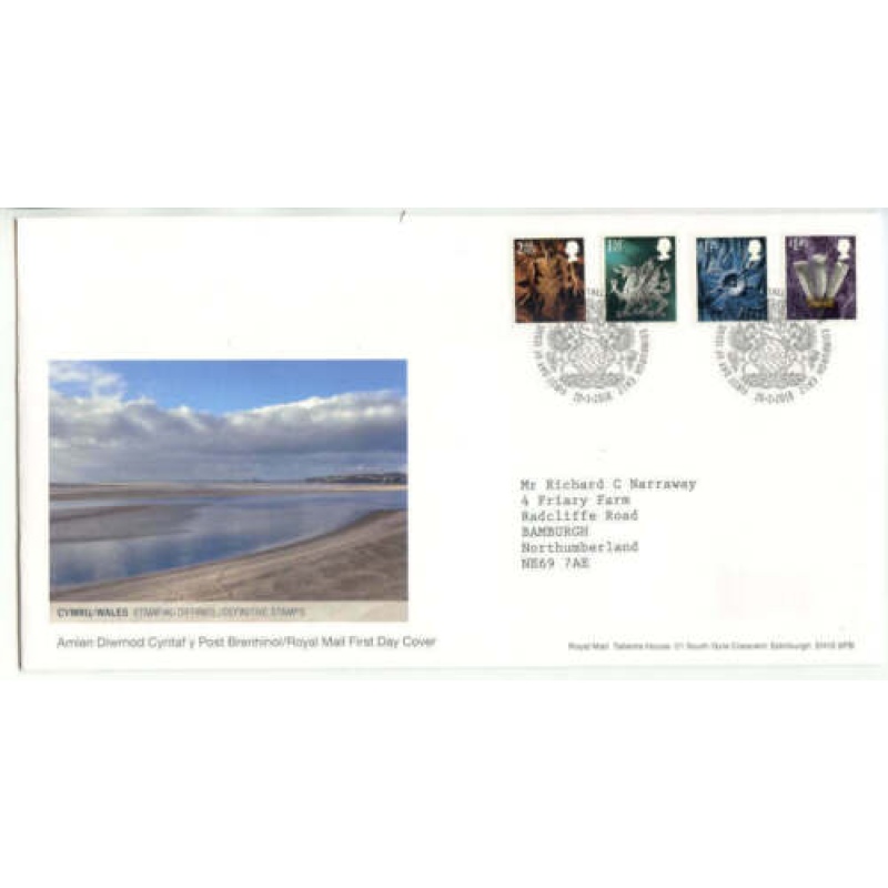 GB FDC D Wales Definitive Stamps Tallents House Cancel