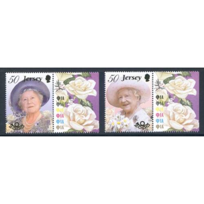 Jersey 2000 Queen Mother Set SG959 960 Unmounted Mint