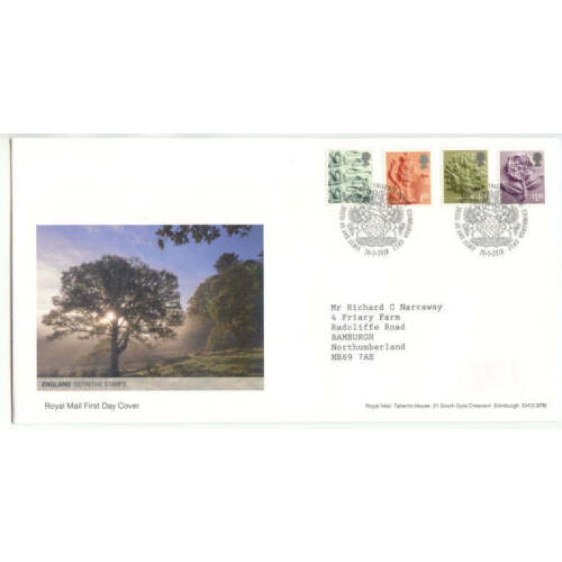 GB FDC D England Definitive Stamps Tallents House Cancel