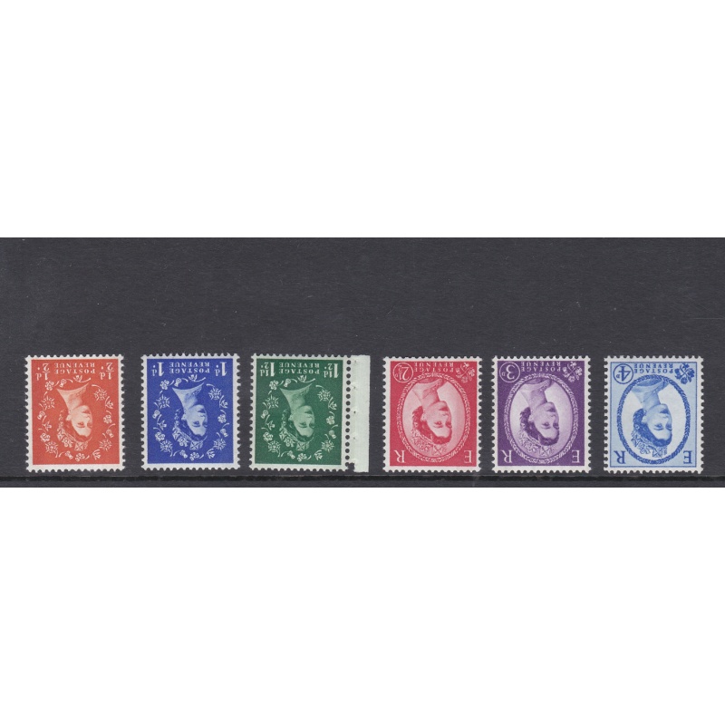 Wildings Blue White Phosphor Inverted wmk set of 6 UNMOUNTED MINT