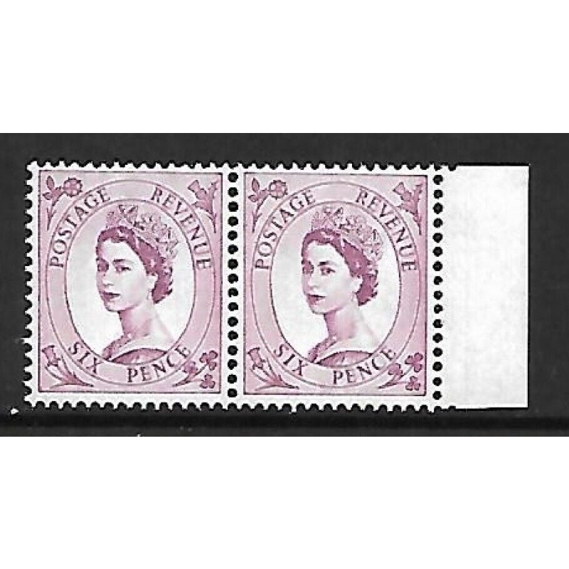 Sg S112a 6d Wilding Violet Narrow band Right - 6mm UNMOUNTED MINT