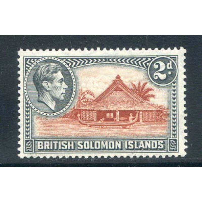 British Solomon Islands 2d Orange Brown  Black SG63 Mounted Mint