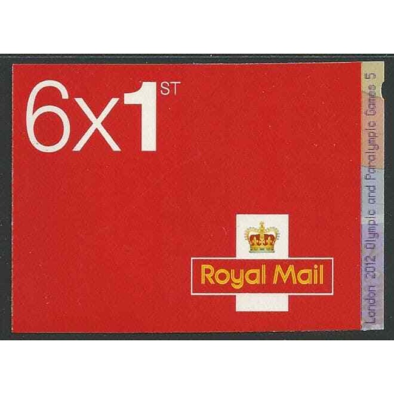 PM30 2011 Olympics Games no. 5 6 x 1st Self Adhesive Booklet - No Cylinder