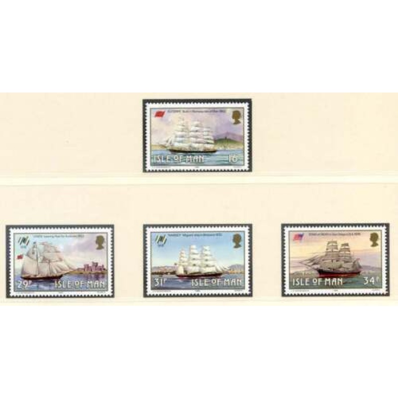 1988 Isle of Man SG385 SG388 ESailing Ships Set Unmounted Mint