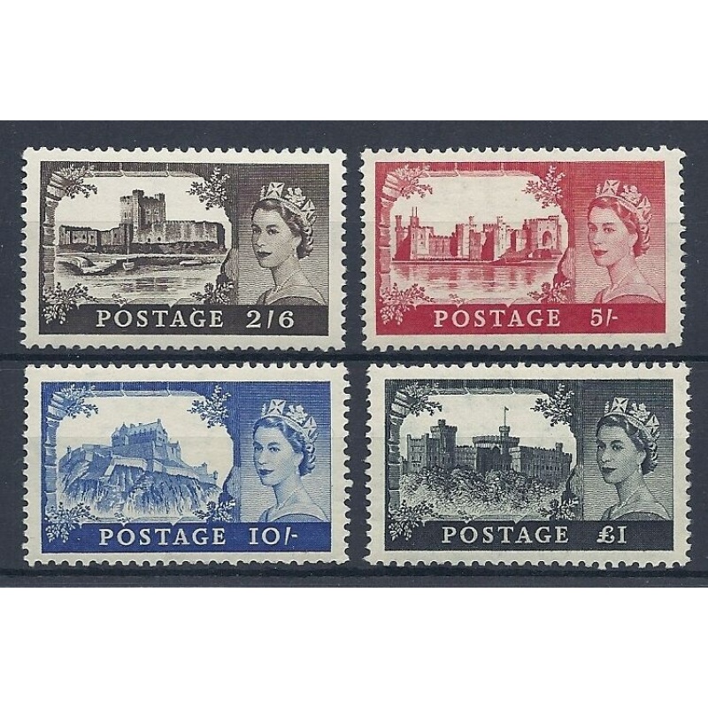 1955 Sg 536 - 539 Waterlow Castles all 4 values UNMOUNTED MINT