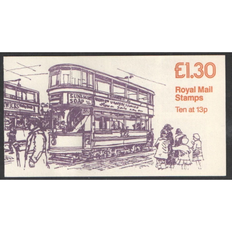 FL6a 1.30 1984 Trams book No.4 - London Folded Booklet - Good perfs - Cyl B12