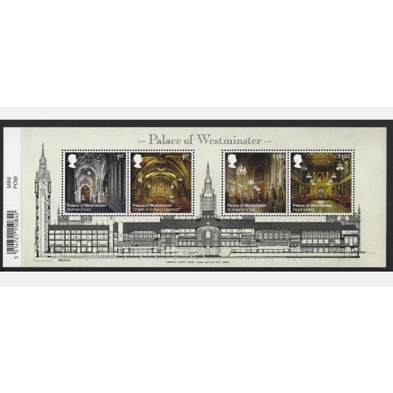 MS4410 2020 palace of westminster miniature sheet barcode UNMOUNTED MINT