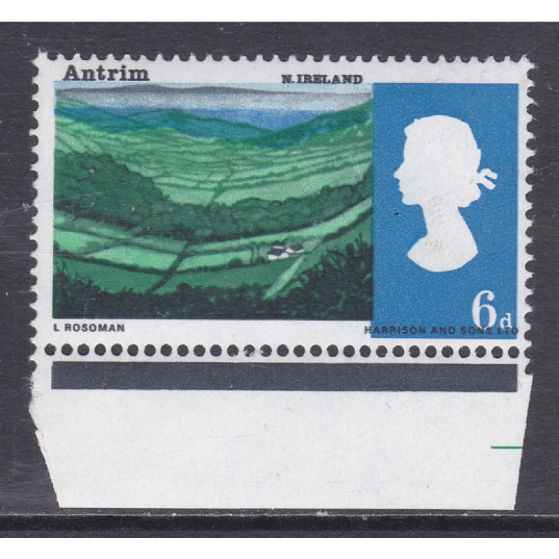 1966 Sg690 Landscapes 6d Downward shift of blue UNMOUNTED MINT [SN]