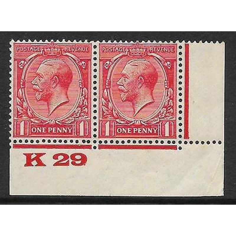 1d Scarlet Block Cypher Control K29 UMOUNTED MINT