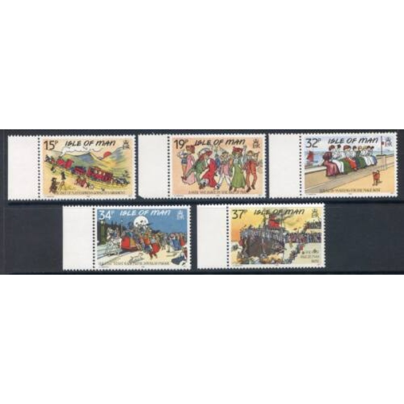 Isle Of Man 1990 Postcards SG433 437 MNH