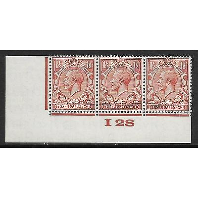 1d Brown Block Cypher Control I28 imperf UNMOUNTED MINT MNH