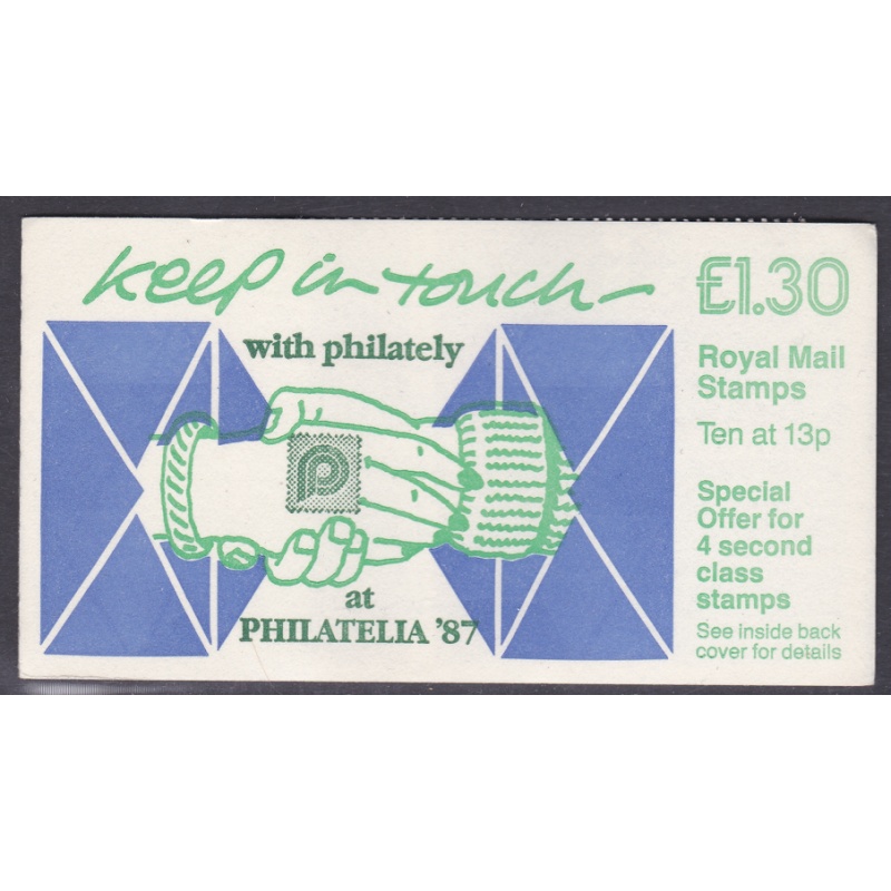 FL8a 1987 Keep in touch Folded Booklet - Complete - No Cylinder - overprint