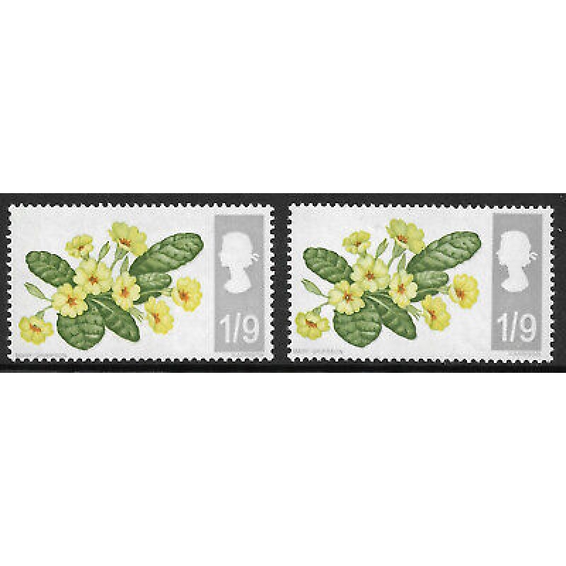 1967 Wild Flowers 1 9 (Phos) - Variety - sideways shift in colour UNMOUNTED MINT