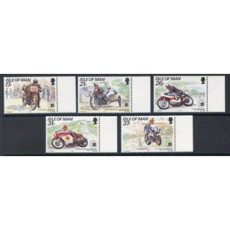 Isle Of Man 1991 Tourist Trophy Set SG478 482 MNH