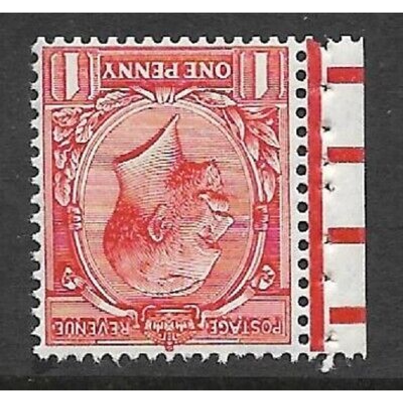 N16(1)b 1d Bright Scarlet Royal Cypher wmk inverted marginal UNMOUNTED MINT