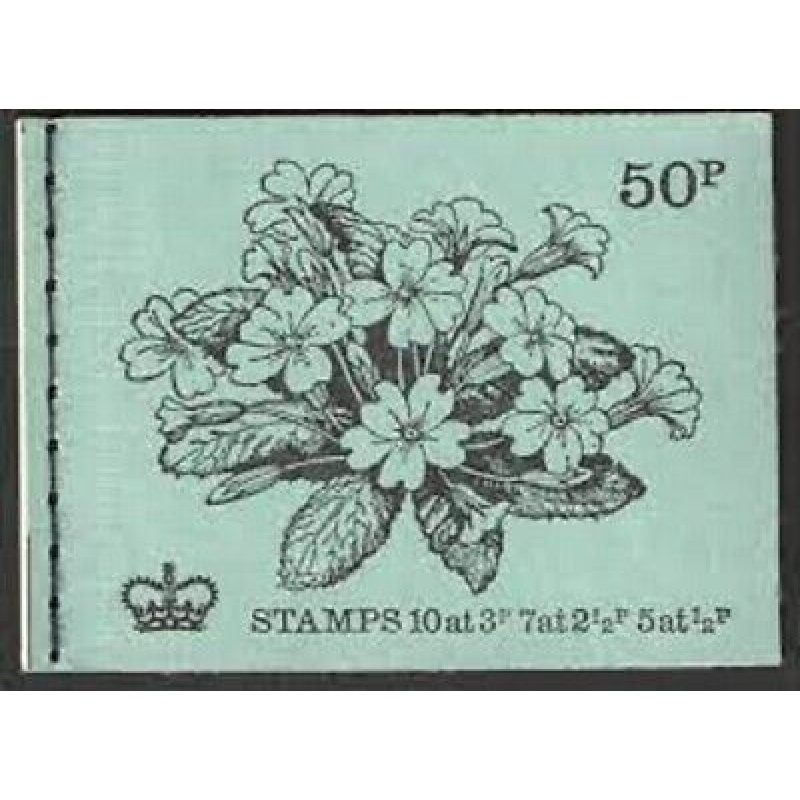 DT2 May 1971 British Flowers #2 50p Stitched Booklet - complete