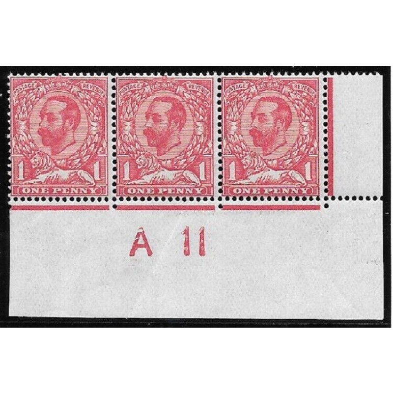 SG 328 N7(6) 1d Rose Pink Downey Head Control A 11(w) with cert UNMOUNTED MINT