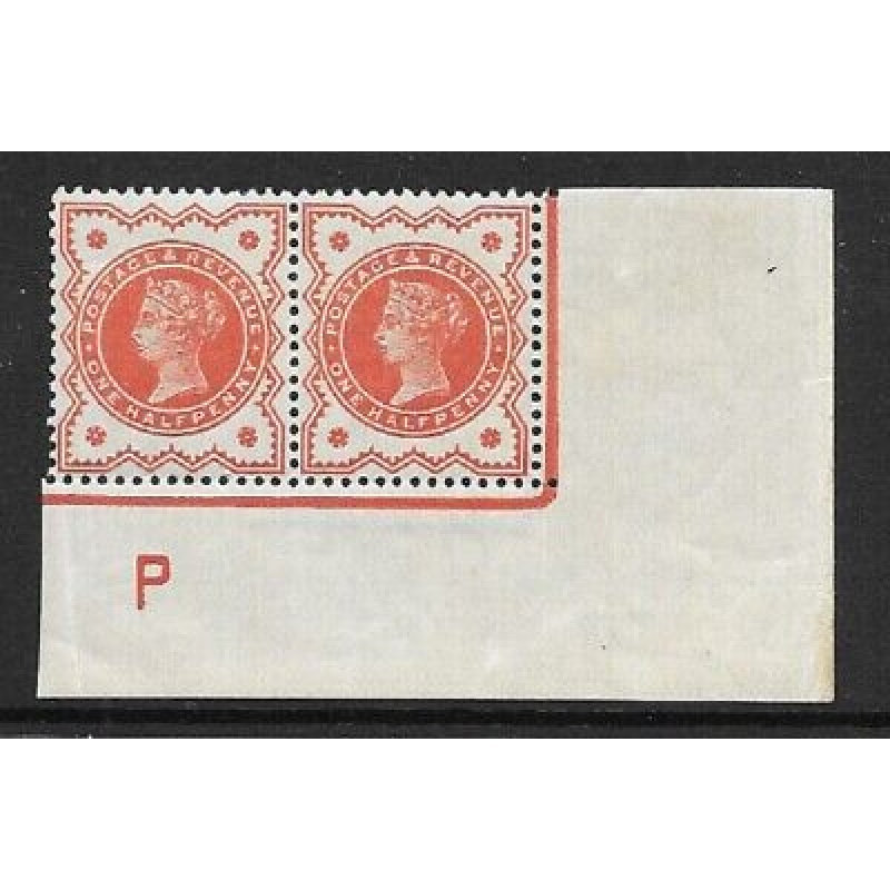 d Vermilion Control P Imperf pair - with marginal rule UNMOUNTED MINT