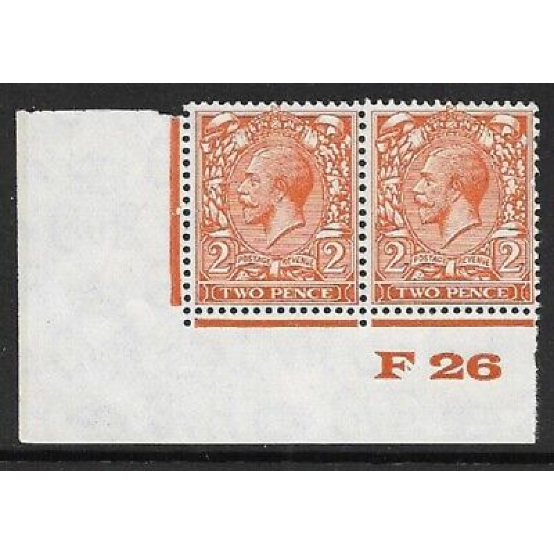 2d Orange Block Cypher Control F26 imperf UNMOUNTED MINT MNH