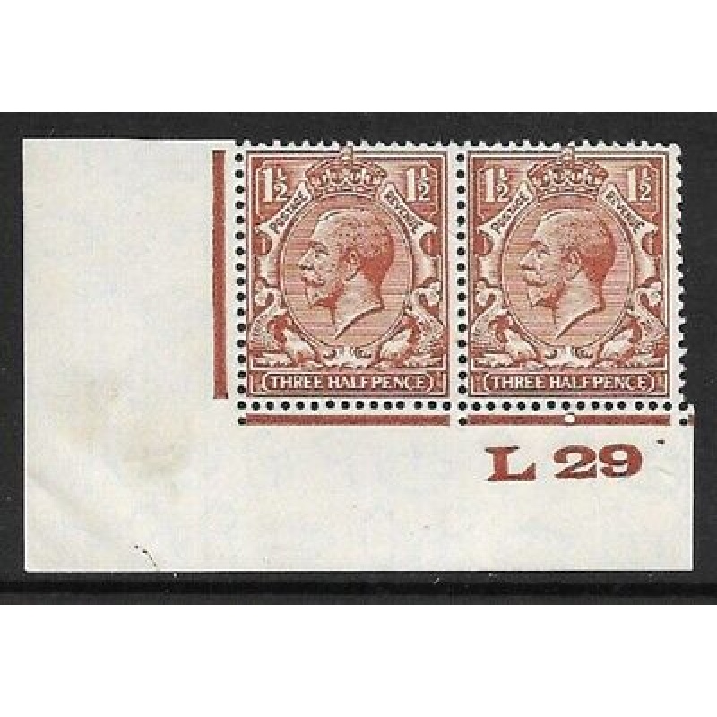 1d Brown Block Cypher Control L29 imperf UNMOUNTED MINT