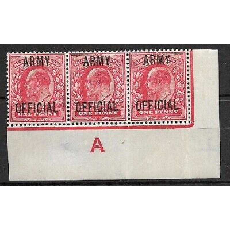 Sg O49 1d Scarlet ARMY OFFICIAL overprint on Control A UNMOUNTED MINT