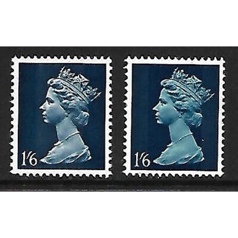 Sg 743Eva 1 6 Pre-decimal Machin PVA Greenish-Blue omitted  UNMOUNTED MINT MNH