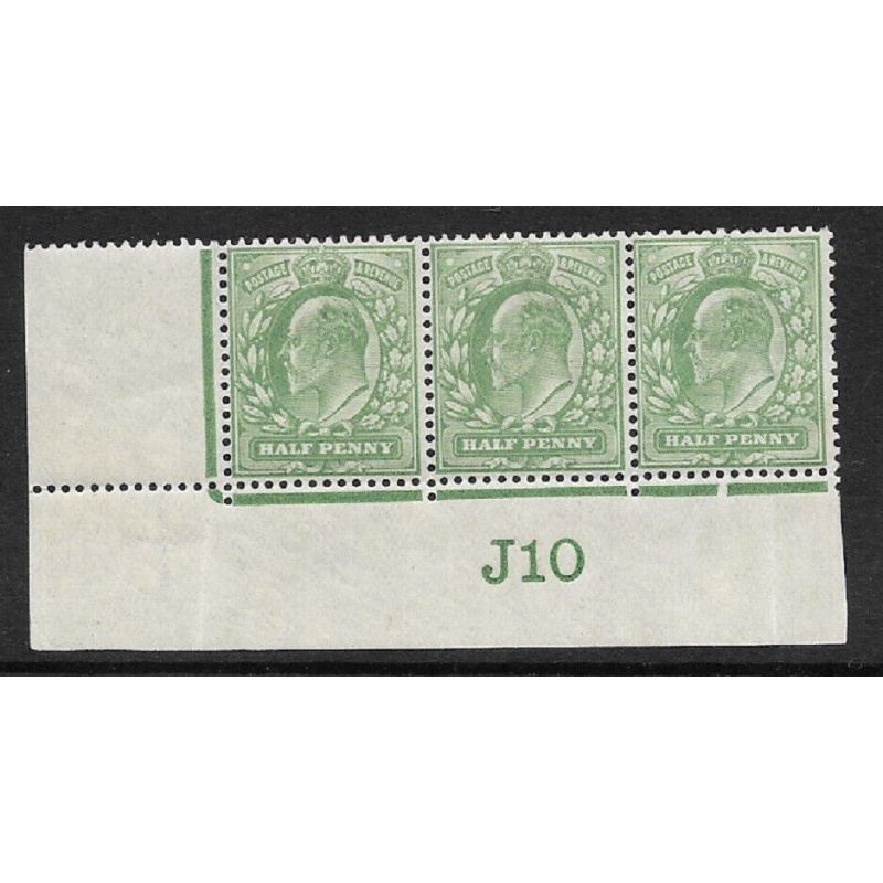 M2(2) d Yellow Green Control J10 De La Rue perf V2A plate 43c MOUNTED MINT