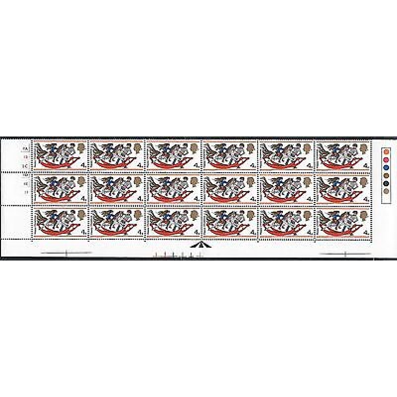 1968 Christmas 4d Cylinder 1A...1F Bottom 3 Rows - MNH