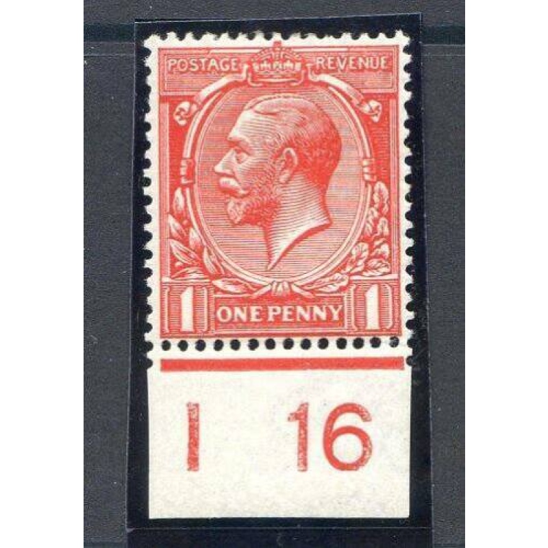 KGV 1d Deep Bright Scarlet Spec N16 2 I16(I) Control Mounted Mint