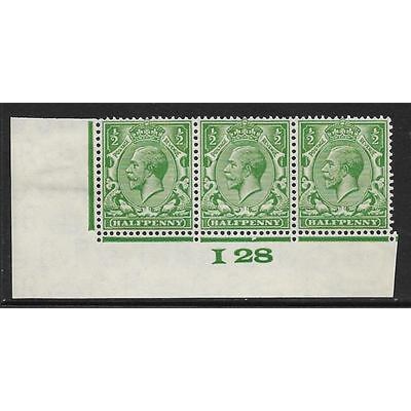 d Green Block Cypher Control I28 imperf UNMOUNTED MINT