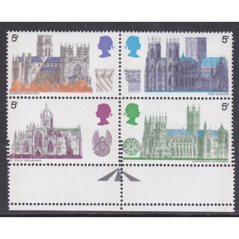 sg796-799 1969 British Cathedrals Double perfs UNMOUNTED MINT [SN]