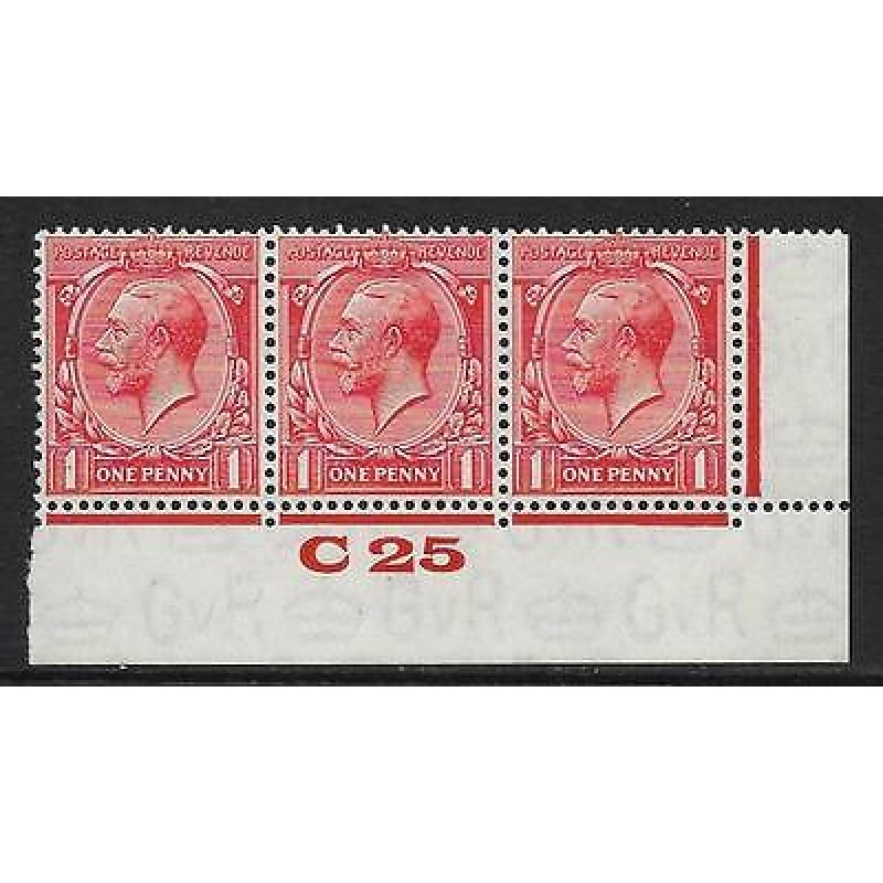 1d Scarlet Block Cypher Control C25 imperf UNMOUNTED MINT MNH