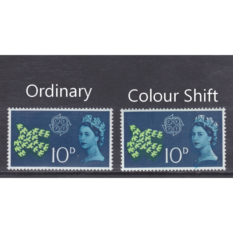 sg628 1961 4d CEPT Downward Shift of blue  UNMOUNTED MINT [SN]