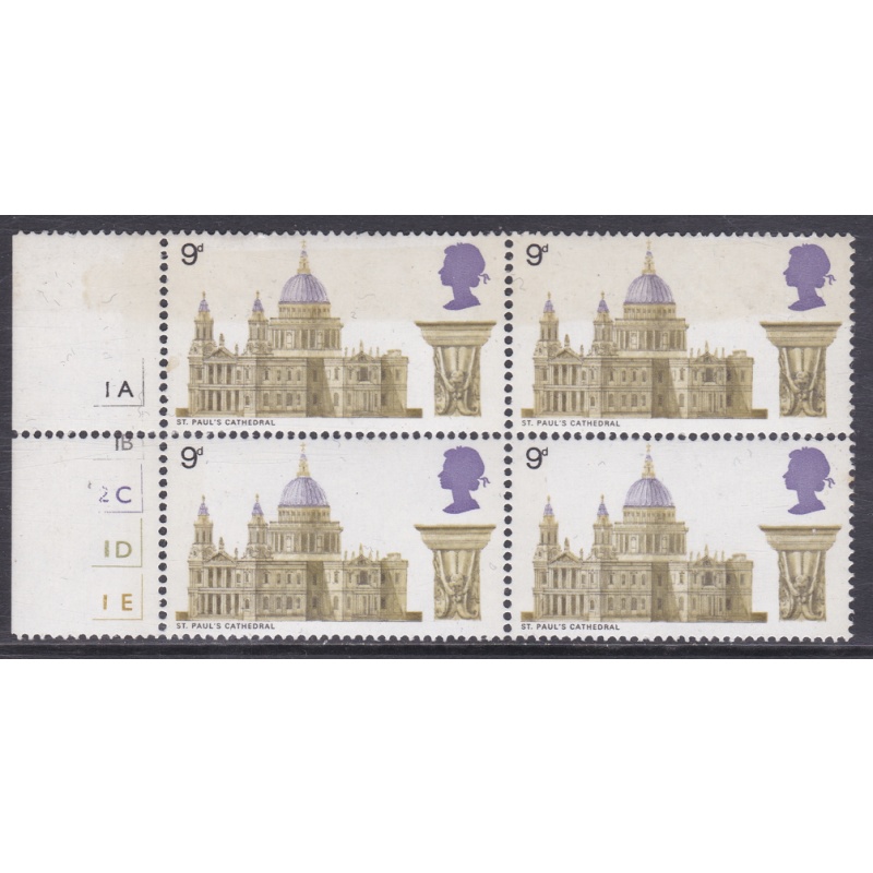 1969 Sg800 9d Cathedrals Phosphor Error Band Across Top UNMOUNTED MINT [SN]