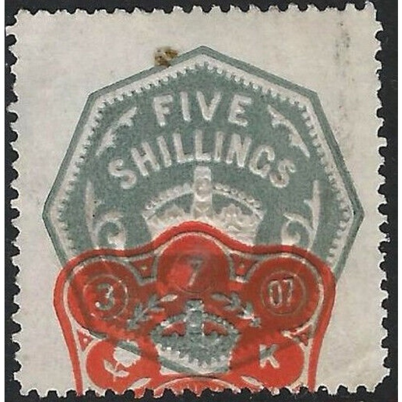 GB Revenue : General Duty Adhesive 5 Shillings