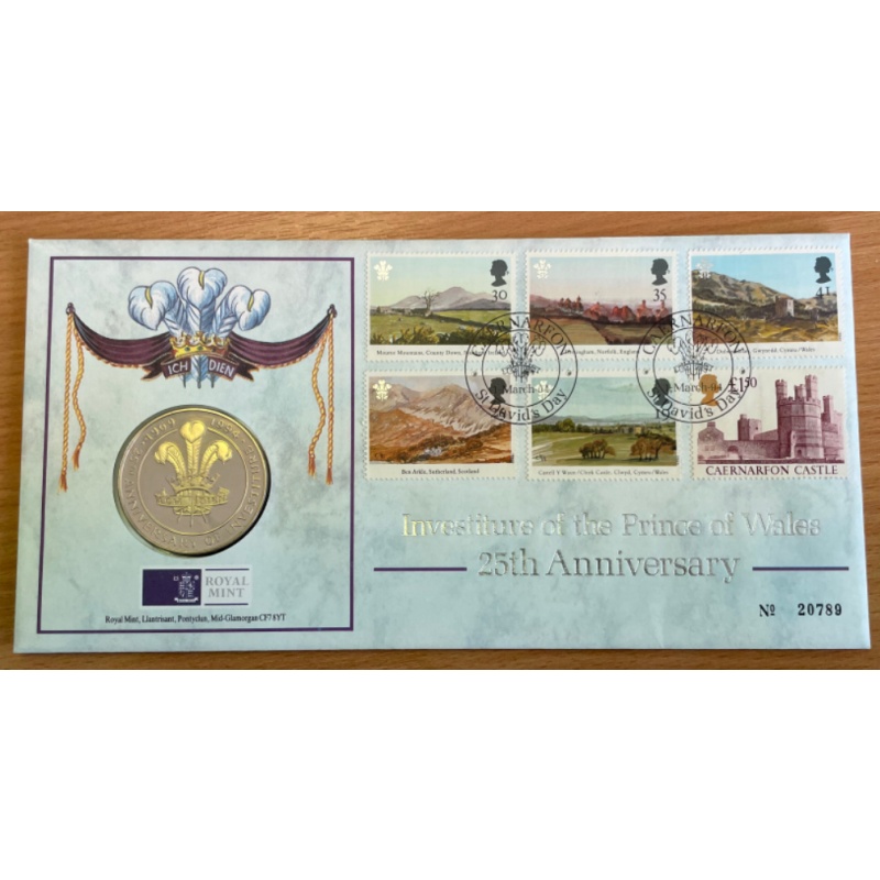 25th Anniversary Investiture of the prince of wales presentation pack