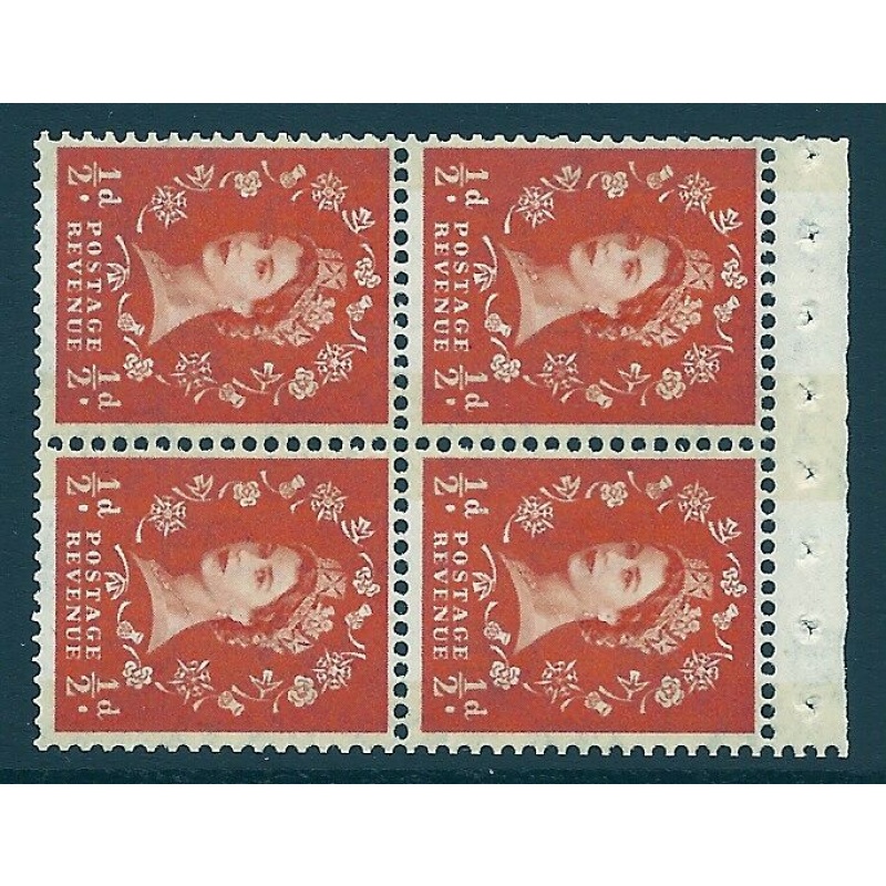 SB18a Wilding booklet pane Blue Phos Cream perf type AP UNMOUNTED MNT MNH