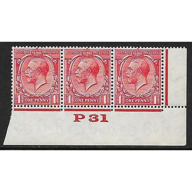 1d Scarlet Block Cypher Control P31 imperf UNMOUNTED MINT MNH