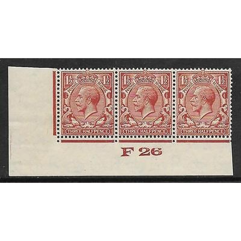 1d Brown Block Cypher Control F26 imperf UNMOUNTED MINT