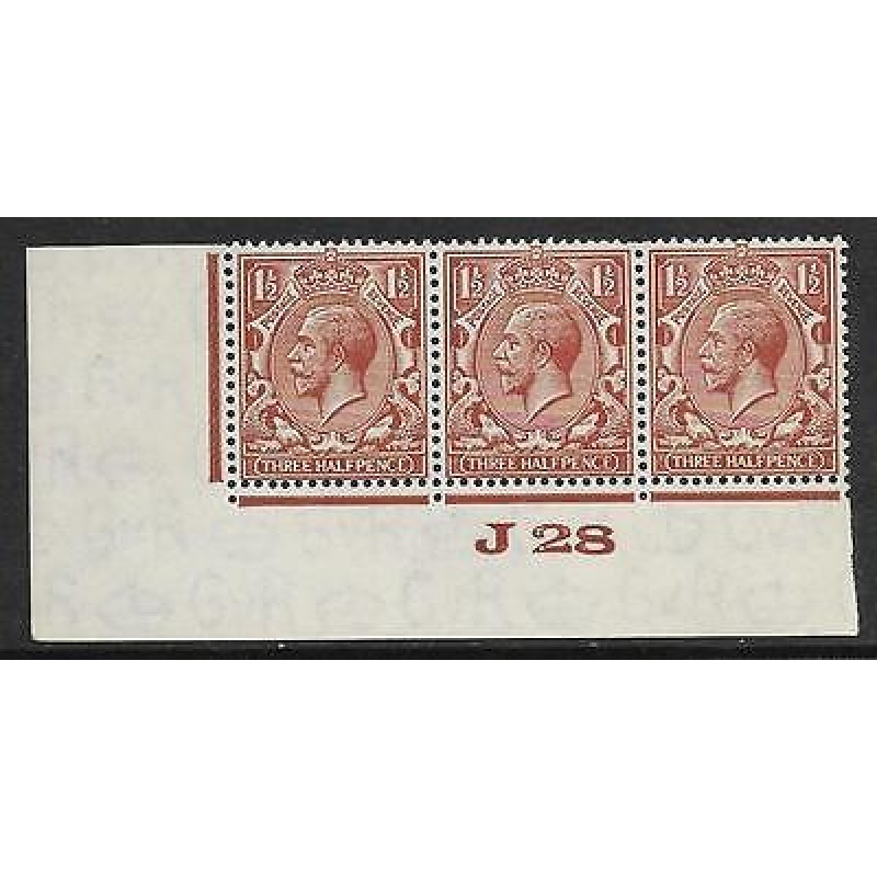1d Brown Block Cypher Control J28 imperf UNMOUNTED MINT MNH