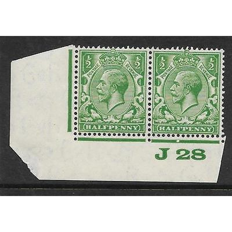 d Green Block Cypher Control J28 imperf UNMOUNTED MINT MNH