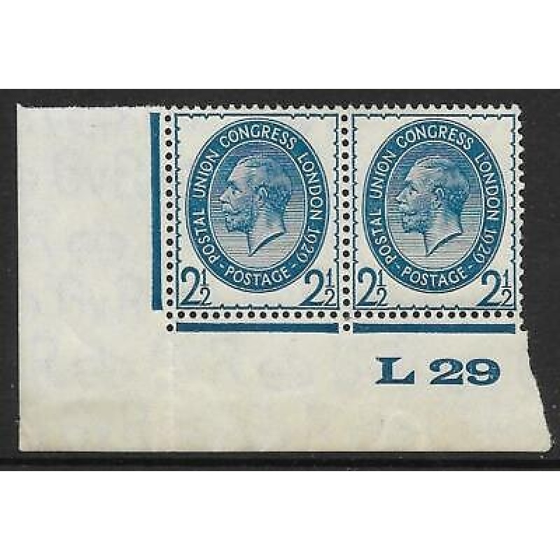 1929 2d PUC Control L 29 pair UNMOUNTED MINT